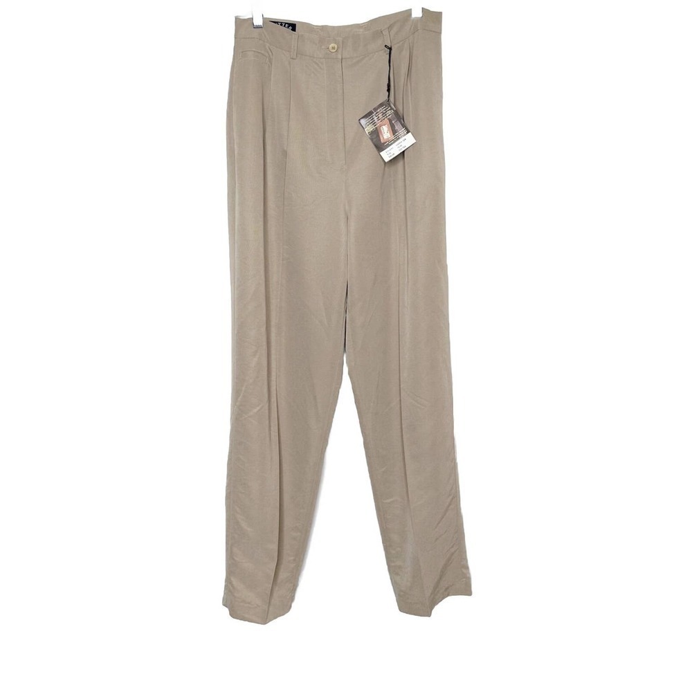 NWT Cutter & Buck Golf Slacks Womens Twill Microfiber Dress Pants Tan Size 10/40